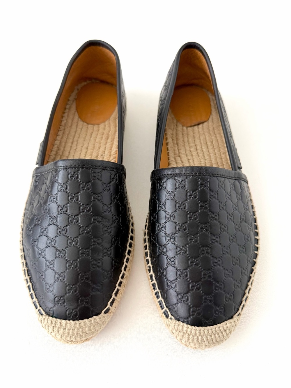GUCCI | Micro GG Guccissima Monogram Leather Espadrille Flats Black‎ EU 40 - Picture 2 of 12